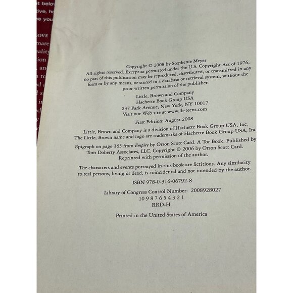 Breaking Dawn book 4 of Twilight Saga by Stephenie Meyer hardcover Book READ - Picture 5 of 7